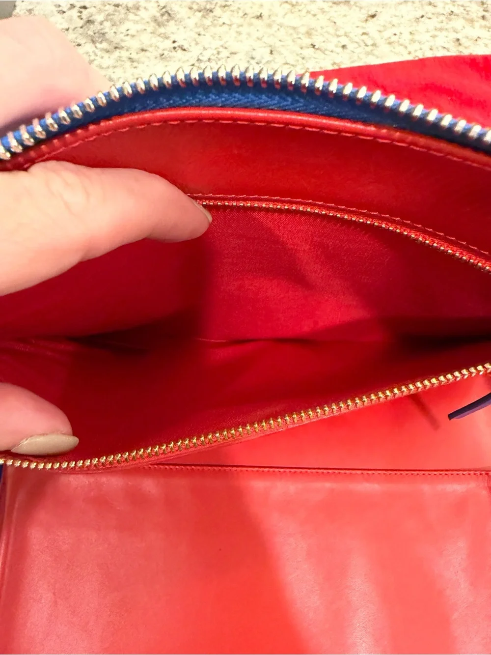 Christian Louboutin Electric Blue Spike Zip Tablet Sleeve with Dust Bag and COA
